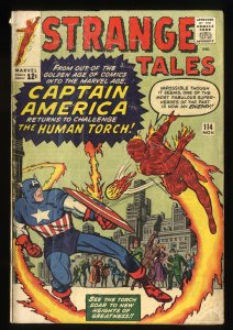 Strange Tales #114 GD+ 2.5 Captain America Human Torch!