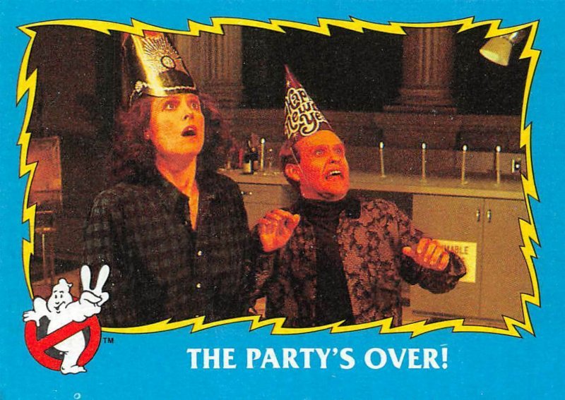 1989 Topps Ghostbusters #75 The Party's Over! 