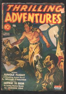 Thrilling Adventures 2/1943-Fight the Japanese cover-Norgon The Hunter hero...
