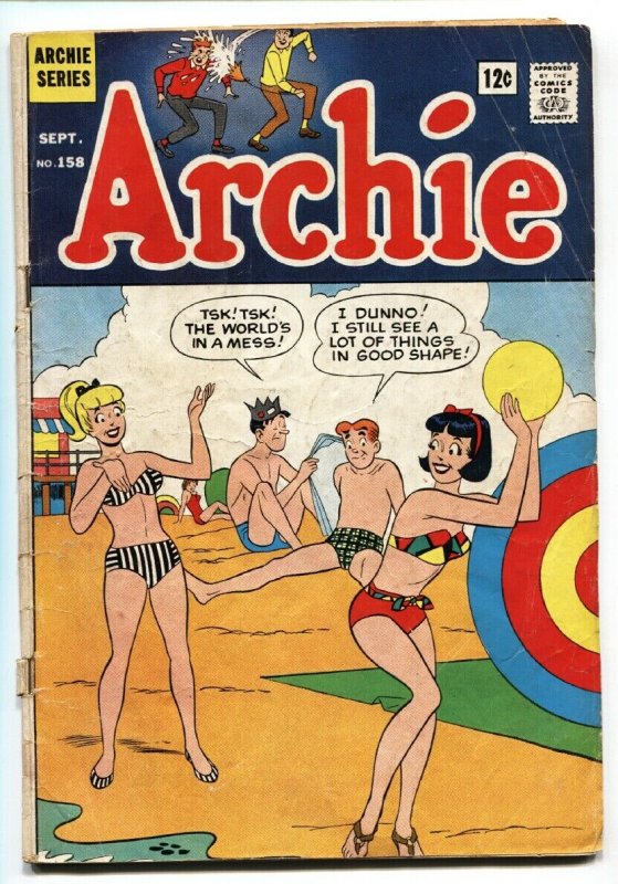 Archie #158 1965-Betty-Veronica-Jughead- Beach Bikini cover VG-