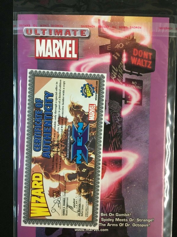 ULTIMATE X-MEN WIZARD #1/2 WITH CERT.  Fisherman Collection