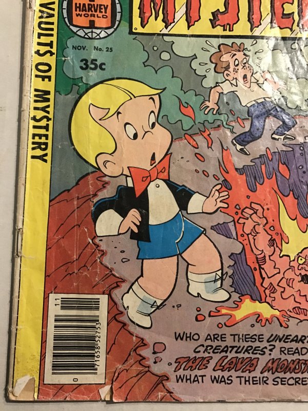 Richie Rich Vaults of Mystery #25 : Harvey 11/78 Gd; Lava Monsters