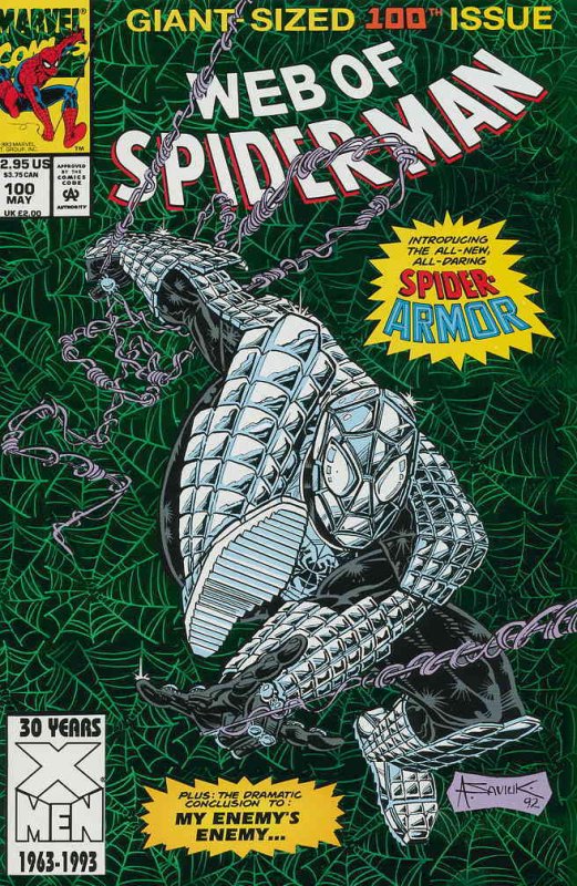 Web of Spider-Man, The #100 VF ; Marvel | 2nd appearance Nightwatch Green Foil