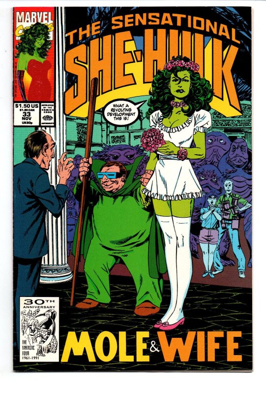The Sensational She Hulk #33 - wedding cover - 1991 - (-NM) 