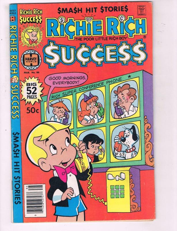 Richie Rich Success #86 VF Harvey World Comic Book 1978 DE8