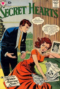 Secret Hearts #57 FAIR ; DC | low grade comic August 1959 Romance