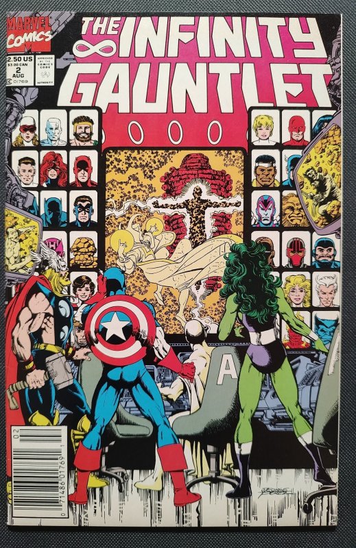 The Infinity Gauntlet #2 Newsstand Edition (1991) Key