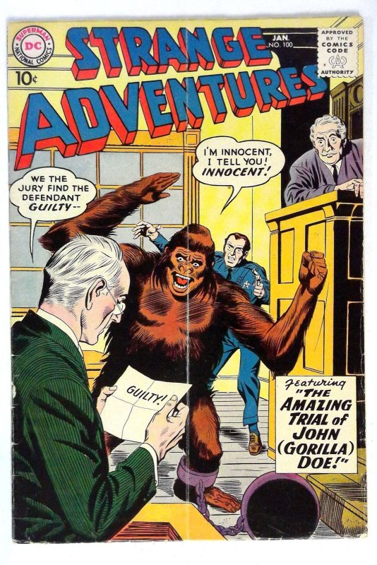 Strange Adventures #100 John Doe Gorilla DC (1959) VG