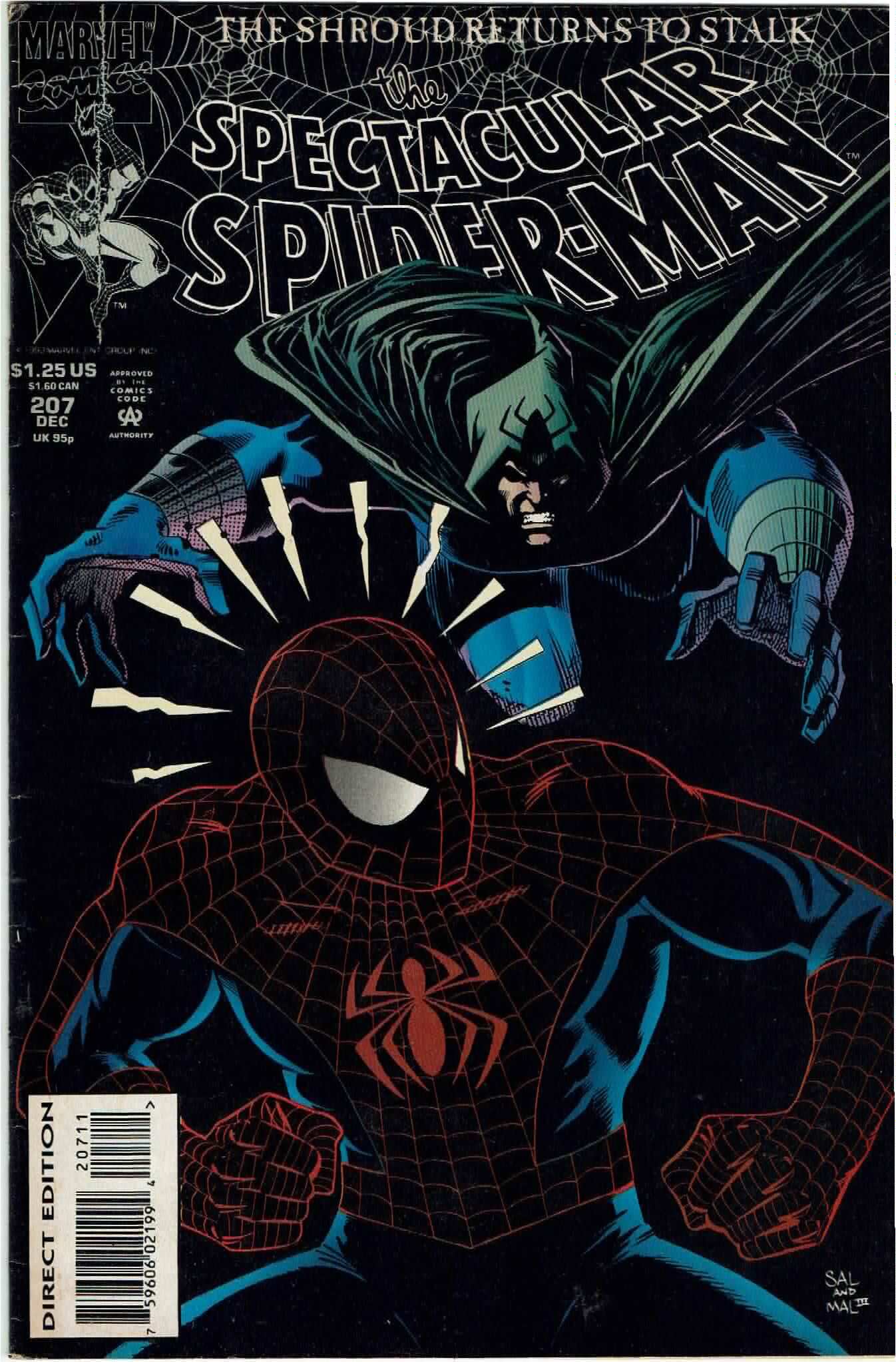 Spectacular Spider-Man #207 Black Cat Shroud VF | Comic Books - Modern Age,  Marvel, Spider-Man, Superhero / HipComic