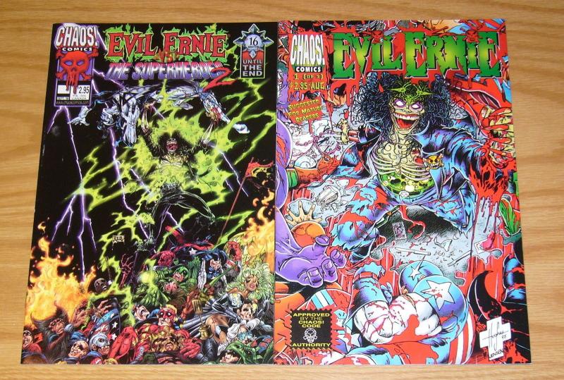 Evil Ernie vs the Super Heroes #1-2 VF/NM complete series - brian pulido set lot