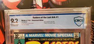 Raiders of the Lost Ark Movie #1 1981 CBCS 9.2
