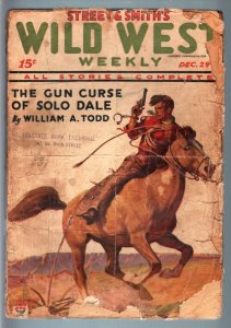 WILD WEST WEEKLY-12/29/1935-PULP-SOLO DALE FR/G