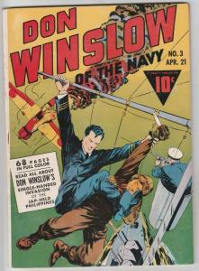 Don Winslow Of The Navy #3 (Apr-43) VF/NM High-Grade Don Winslow