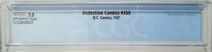 Detective Comics #359 ~ 1967 DC ~ CGC 7.5 ~ Origin & 1st Appearance of Batgirl