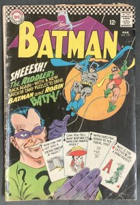 Batman #179 (1966, DC) 2nd Silver Age App. of The Riddler. Lower Grade
