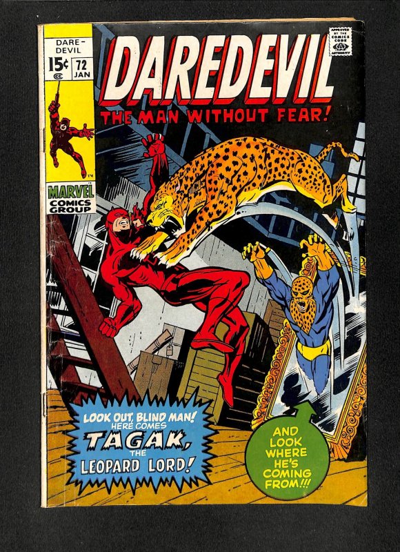 Daredevil #72 1st Appearance of Tagak the Leopards Lord!