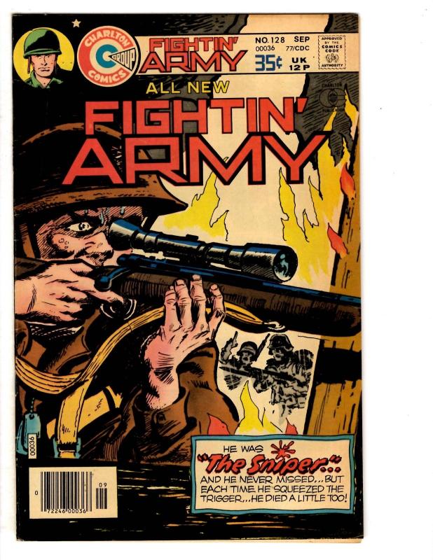 5 Fightin' Army Charlton Comic Books # 125 126 127 128 131 War Comics J129