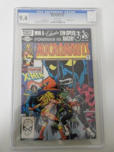 Micronauts #37 (1982) CGC 9.4! White Pages! Sticker back of slab