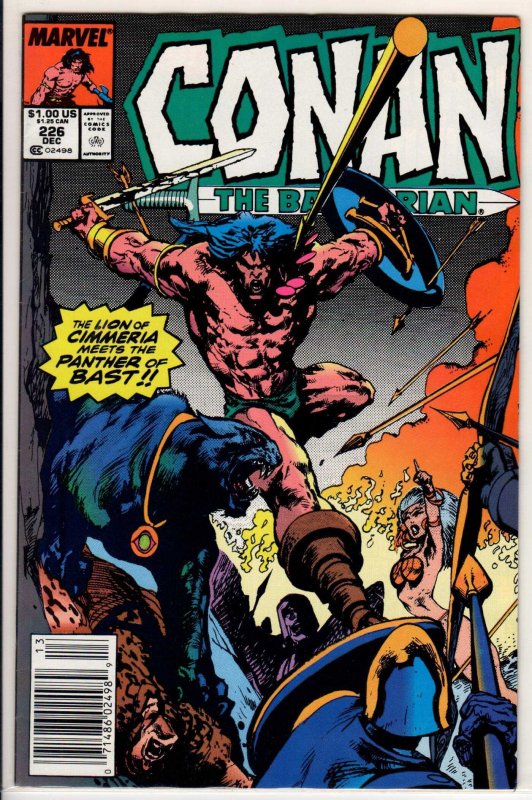 Conan the Barbarian #226 Newsstand Edition (1989) 5.5 FN-