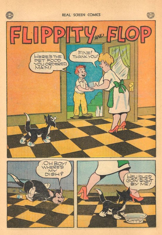 REAL SCREEN COMICS #6 (1946) 5.0VG/FN  Fox & Crow,Flippity & Flop,Tito & Burrito