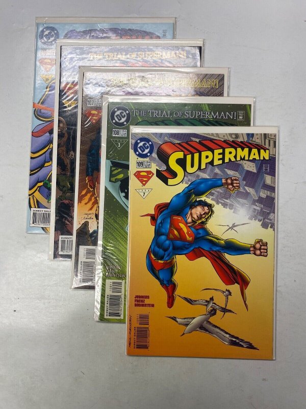 5 Superman DC comic books #105 106 107 108 109 21 RC34