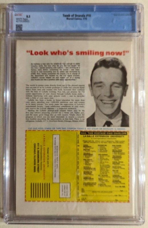 TOMB OF DRACULA #10 - 1ST BLADE APPEARANCE