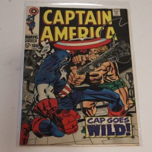 Captain America #106 Cap Goes Wild! Jack Kirby Art 1968