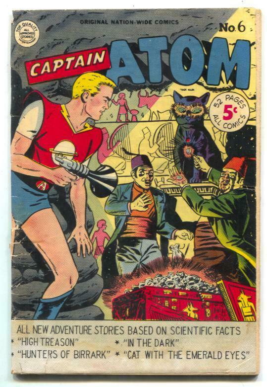 Captain Atom #6 1951- Rare final issue Golden age comic G