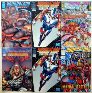 Youngblood Lot 6 #4, 7, Strikefile 1 x2, 9, Battlezone 1 1994 Image Comics