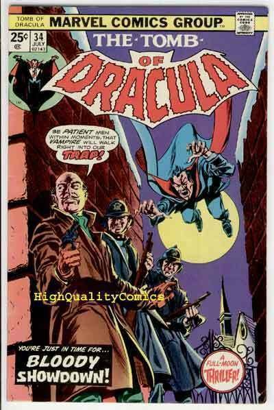 TOMB of DRACULA #34, Vampire, Voodoo,Wolfman, 1972, FN+