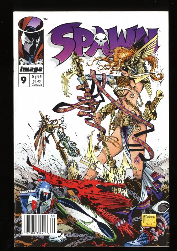 Spawn #9 NM 9.4 Newsstand Variant 1st Angela