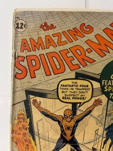 Amazing Spider-Man # 1 VG- 1963 Marvel Comic Book Original NO Restoration LD2