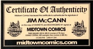 HAWKEYE & MOCKINGBIRD #1 (2010) MARKO DJURDJEVIC VARIANT SIGNED JIM McCANN W/COA