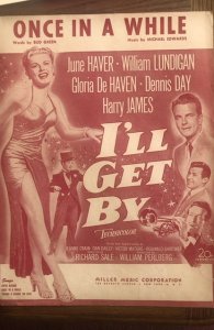 Once in a while sheet music from I’ll get by-film cvr only!