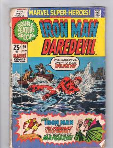 Marvel Super Heroes #29 GD Comic Book Iron Man & Daredevil DE3