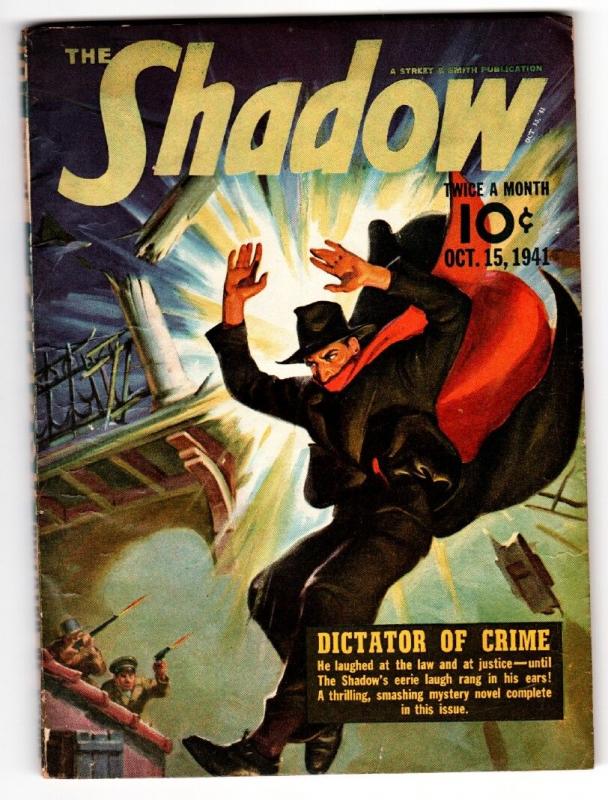 SHADOW 1941 Oct 15- STREET AND SMITH-RARE PULP magazine