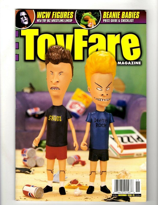 Toyfare Magazine #15 ORIGINAL Vintage 1998 Wizard w/ Beavis + Butthead Poster