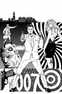 James Bond Agent of Spectre #3 1:25 Lopresti B&W Virgin Variant Dynamite EB116