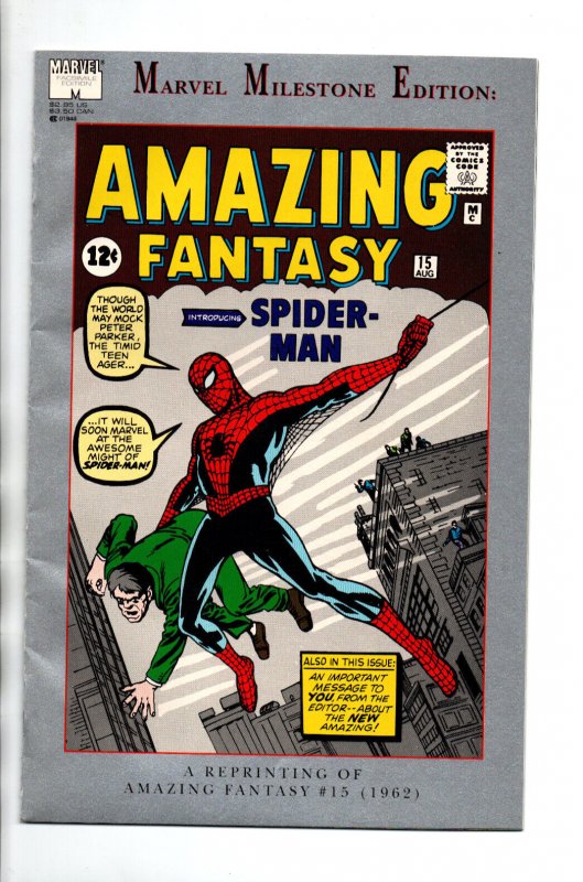 Marvel Milestone Edition Amazing Fantasy #15 - reprint - 1992 - FN