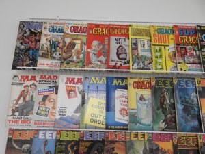 Huge Lot 77 Magazines W/ MAD, Cracked, Eerie Avg VG/FN Condition!