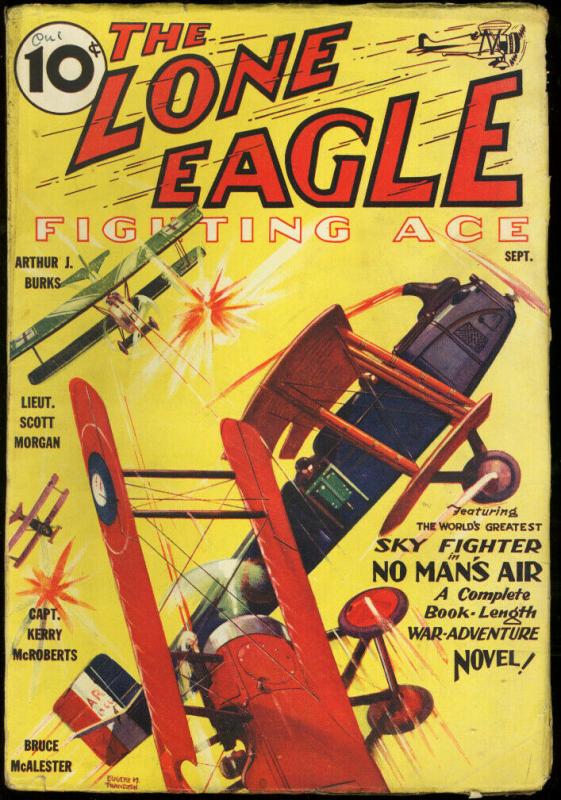 LONE EAGLE 1933 SEPT-#1-AVIATION PULP THRILLS VG 