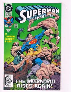 Superman Man Of Steel # 17 NM- Rare 2nd Print DC Comic Book 1st Doomsday Ap. AD1