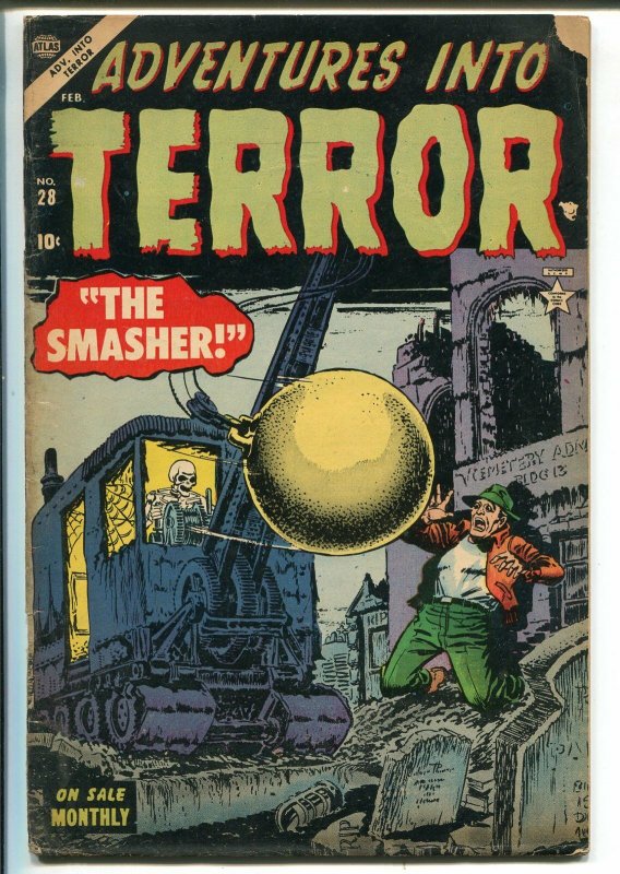 Adventures in Terror #28 1954-Atlas-skeleton-vampire--commie werewolf-VG- 