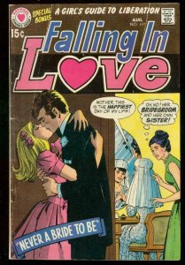 FALLING IN LOVE #117 1970-DC ROMANCE COMICS-BRIDE COVER VG