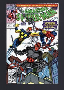 Amazing Spider-Man #354 - Mark Bagley Cover Art. Nova App. (9.2 OB) 1991