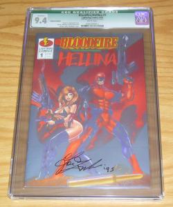 Bloodfire/Hellina #1 CGC 9.4 platinum edition variant signed with COA (581/1000)