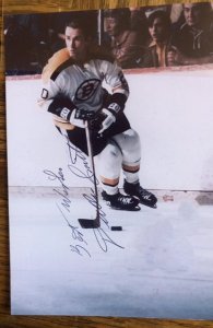 Dallas Smith, Boston Bruins NHL, signed 4x6