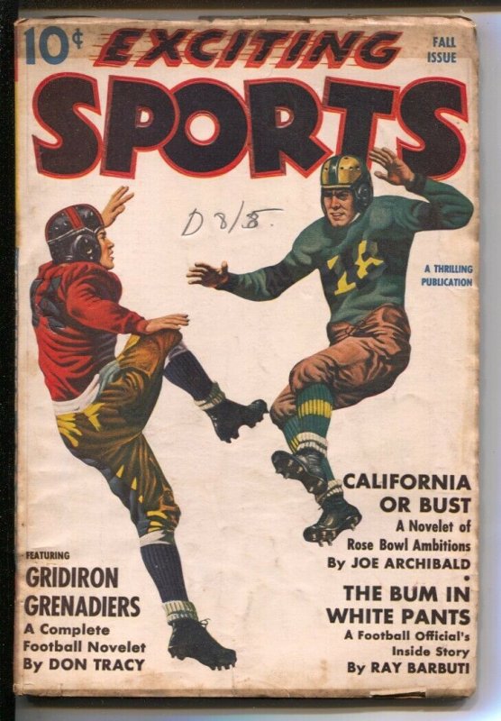 Exciting Sports-Fall 1941-Thrilling-baseball-pulp fiction-Joe Archibald-All-S...