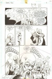 Animal Man #86 p. 8 - Crazy Demons - 1995 Signed art by Fred Harper