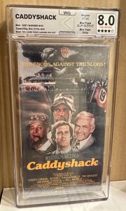 CADDYSHACK 1986 VHS Rewind Graded 8.0/4.5 Seal CULT CLASSIC